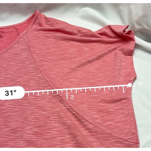 Livi Lane Bryant Lightweight Short Sleeve Sweatshirt V Neck Plus Size 22/24 Pink - Picture 5 of 6